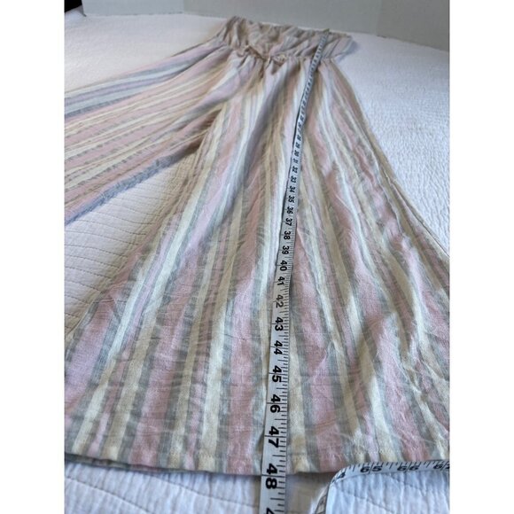 Blue Life SZ M-L Cotton Striped Sleeveless Jumpsuit Romper Cover-Up USA - Picture 8 of 11